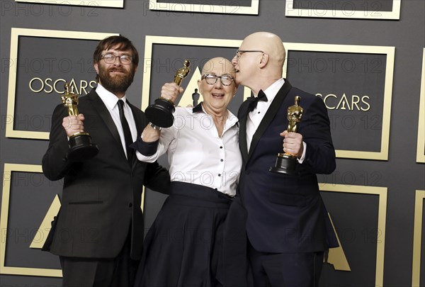 Jeff Reichert, Julia Reichert and Steven Bognar at the 92nd Academy Awards, Press Room held at the Dolby Theatre in Hollywood, USA on February 9, 2020., Los Angeles, California, USA, North America