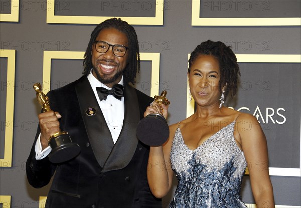 Matthew A. Cherry and Karen Rupert Toliver at the 92nd Academy Awards, Press Room held at the Dolby Theatre in Hollywood, USA on February 9, 2020., Los Angeles, California, USA, North America