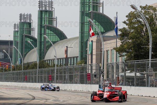 BENJAMIN PEDERSEN (R) (55) of Copenhagen, Denmark runs through the streets during the Honda Indy Toronto in Toronto, ON, CAN