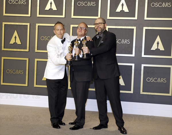 Jonas Rivera, Mark Nielsen and Josh Cooley at the 92nd Academy Awards, Press Room held at the Dolby Theatre in Hollywood, USA on February 9, 2020., Los Angeles, California, USA, North America