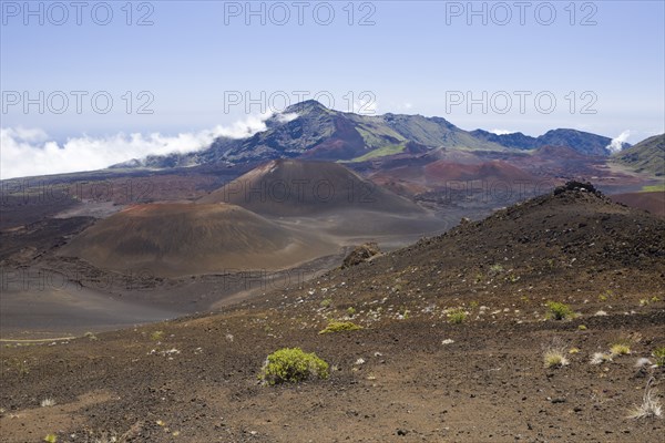 Crater of the Haleakala volcano, Maui, Hawaii, USA, North America