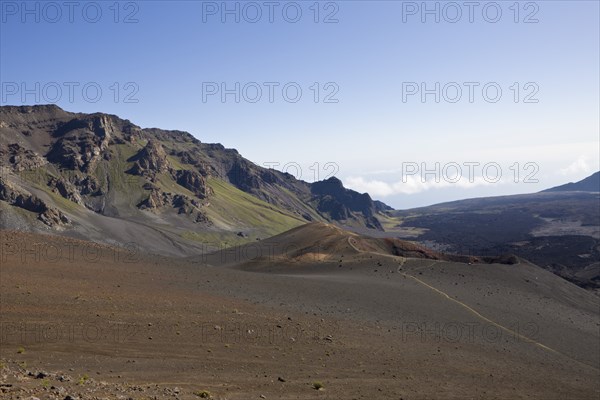 Crater of the Haleakala volcano, Maui, Hawaii, USA, North America