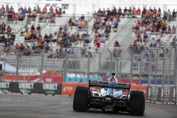 SCOTT MCLAUGHLIN (3) of Christchurch, New Zealand runs through the streets during the Honda Indy Toronto in Toronto, ON, CAN