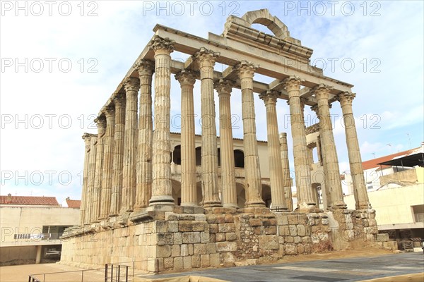 Roman Templo de Diana, Temple of Diana, Merida, Extremadura, Spain, Europe