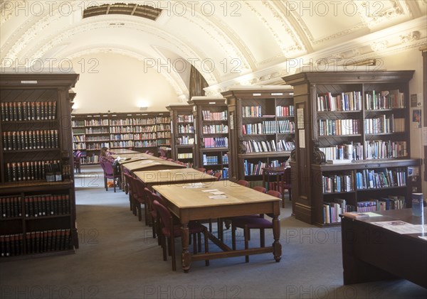 Reference library reading room in the central library, Ipswich, Suffolk, England, UK