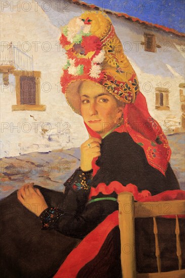 'Esperando al Galon' painting 1946, Juan Caldera Rebolledo (1897-1946) in the museum, Caceres, Extremadura, Spain, Europe