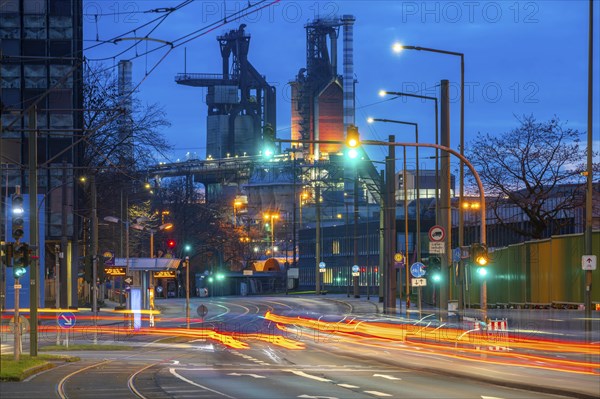 Duisburg-Bruckhausen steel site, ThyssenKrupp Steel, blast furnaces 8 and 9, on Kaiser-Wilhelm-Strasse, North Rhine-Westphalia, Germany, Europe