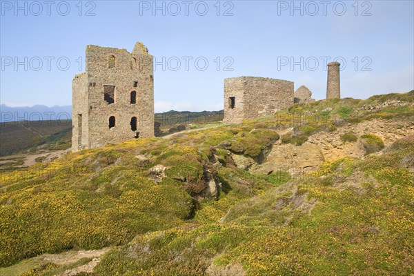 Ruins of Wheal Coates Tin Mine, St Agnes Head, Cornwall, England, United Kingdom, Europe