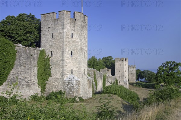 The Ringmuren, Ring wall at Visby, Gotland island, Sweden, Europe