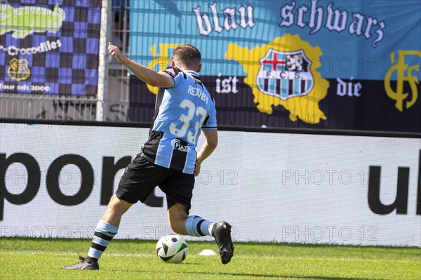 Football 3rd division, season 2024/25, matchday 4: Waldhof Mannheim vs 1. FC Saarbrücken. Picture: Arlind Ibrahim Rexhepi (33, Waldhof Mannheim)