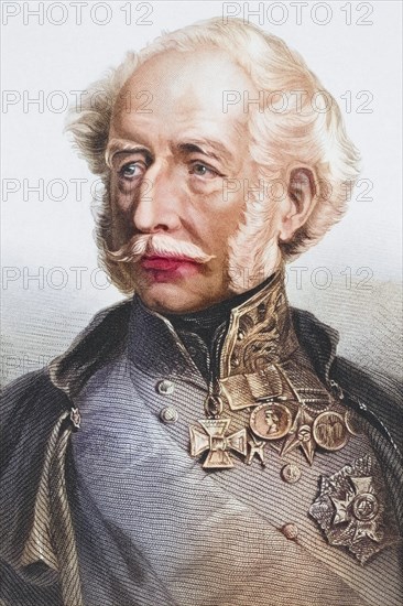 Hugh Gough, 1 Viscount Gough, 1779, 1869, British Field Marshal, Illustration from Gallery of Historical Portraits, published around 1880, Historical, digitally restored reproduction from a 19th century original, Record date not stated