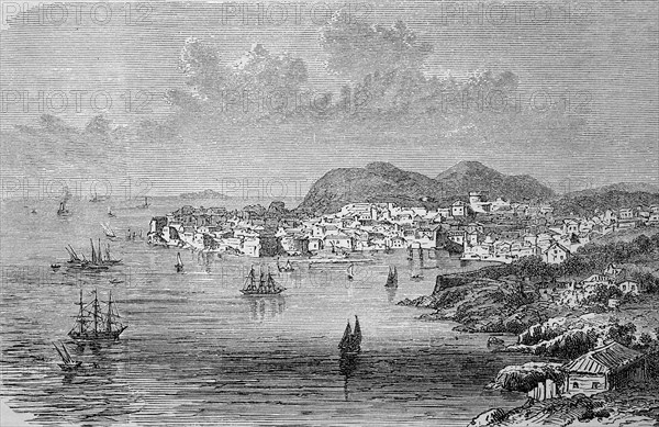 Ragusa in Sicily, Italy, in 1880, Historical, digital reproduction of an original from the 19th century, Europe