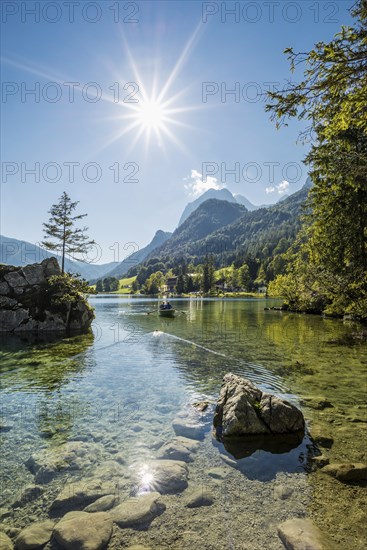 Hintersee, Ramsau, Berchtesgaden National Park, Berchtesgadener Land, Upper Bavaria, Bavaria, Germany, Europe