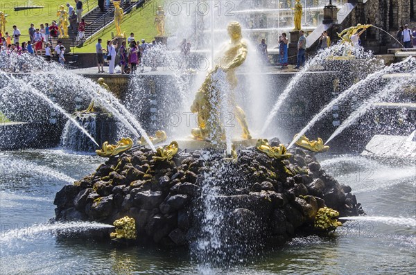 Samson Fountain in Peterhof, Saint-Petersburg, Russia, Europe