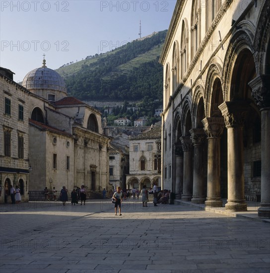 Square in Dubrovnik, Croatia, Europe