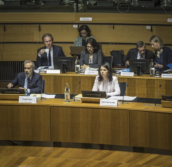 Annalena Bärbock (Alliance 90/The Greens), Federal Foreign Minister, pictured during her participation in the Foreign Affairs Council in Luxembourg.