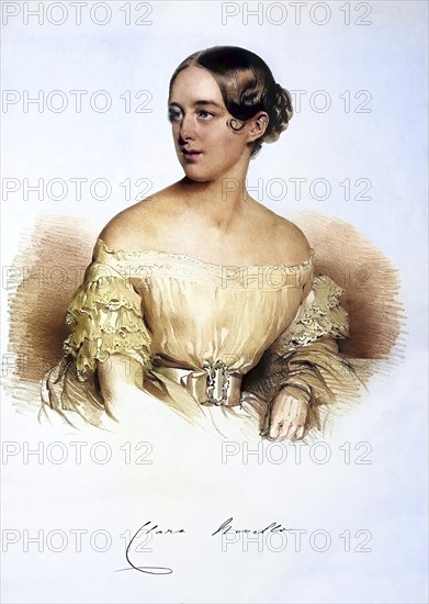 Clara Anastasia Novello (born 10 June 1818 in London, died 12 March 1908 in Rome) was an English opera singer (soprano) with Italian roots, Historic, digitally restored reproduction from a 19th century original, Record date not stated