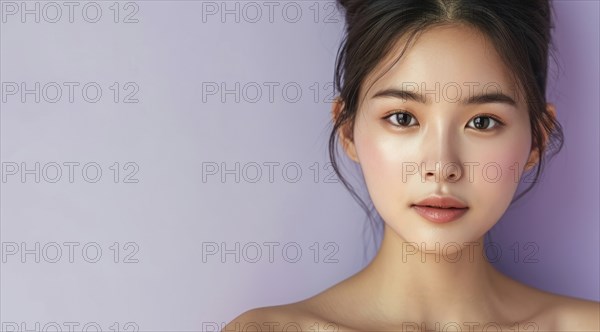 Beautiful young attractive asian lady portrait. Style and fashion. Diversity representation, AI generated