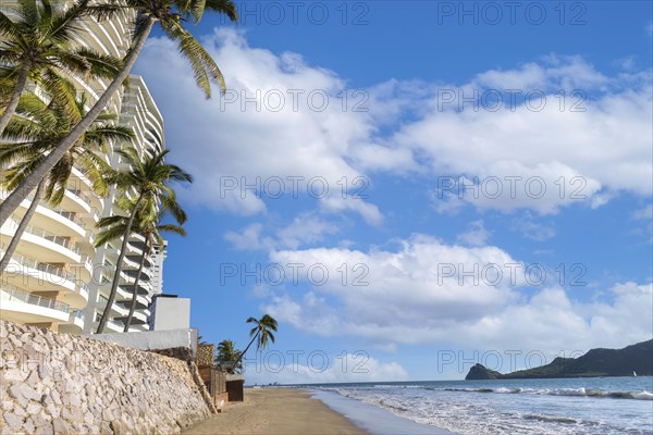 Mexico, Mazatlan ocean views and condominiums near Golden Zone touristic beach and resort zone, Central America