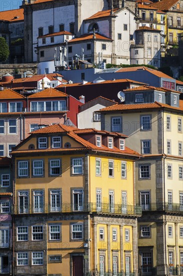 View of Portuguese traditional colorful houses in Porto city, Portugal, Europe