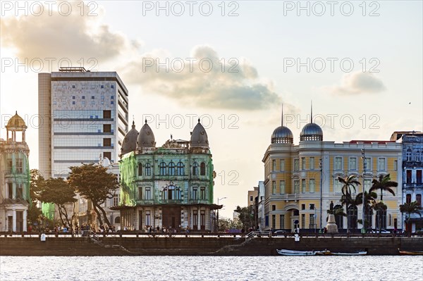 Square of the zero mark where the city of Recife in the state of Pernambuco had its beginning, Recife, Pernambuco, Brazil, South America