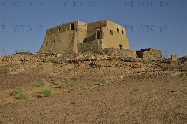 Throne room, former church, then a mosque, Old Dongola, capital of the Nubian Christian kingdom of Makuria between the 4th and 14th century, Ash Shamaliyah, Nubia, Sudan, Africa