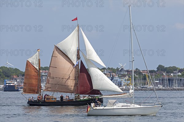 Sailing ship Seestern, sailing boat, Laboe, Kieler Woche, Kiel Fjord, Kiel, Schleswig-Holstein, Germany, Europe