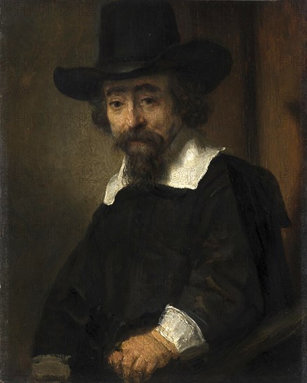 Ephraim Bueno (1599-1665), a Jewish doctor, poet and translator from Portugal, painting by Rembrandt van Rijn (1606) (1669), Historic, digitally enhanced reproduction of an original from the period