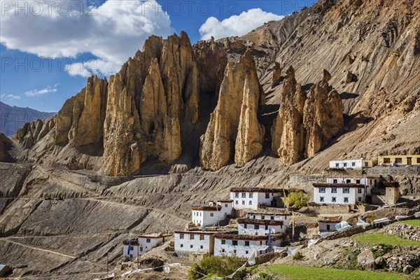 Dhankar Village in Himalayas, Spiti Valley, Himachal Pradesh, India, Asia