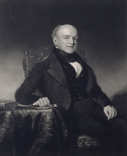 Edward Holme FLS (17 February 1770 - 28 November 1847) was an English physician and patron of learned societies, Historical, digitally restored reproduction from an original of the period