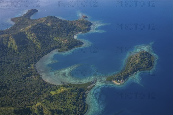 Aerial of Vanua Levu, Fiji, South Pacific, Oceania