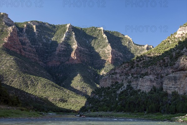 Dinosaur, Colorado, Mountains along the Green River in Dinosaur National Monument. The river is popular with river rafters