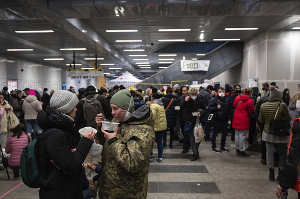 07.03.2022, Berlin, Germany, Europe, Meeting point for war refugees from Ukraine after their arrival at Berlin Central Station, who fled from the war in their home country after Russia invaded and attacked Ukraine, Europe