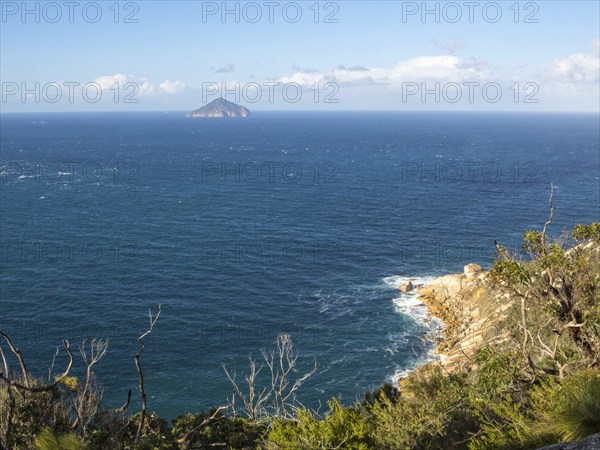 Rodondo Island photographed from the SE Walking Track towards the Roaring Meg Campsite, Wilsons Promontory, Victoria, Australia, Oceania