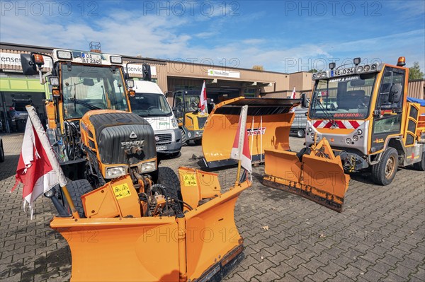 Vehicle fleet at BayWa AG Baustoffe, Kempten, Allgäu, Bavaria, Germany, Europe