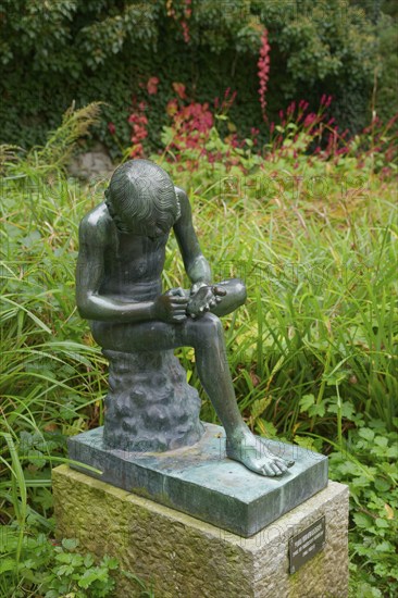 Sculpture in the Haller Ackeranlagen, park, city park, Kochertal, Kocher, Schwäbisch Hall, Hohenlohe, Heilbronn-Franken, Baden-Württemberg, Germany, Europe