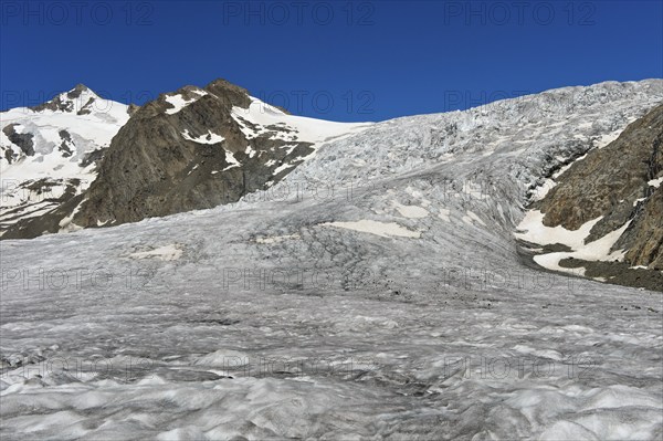 Glacier Ewigschneefeld, Konkordiaplatz, Grindelwald, Jungfrau Region, Bernese Oberland, Switzerland, Europe