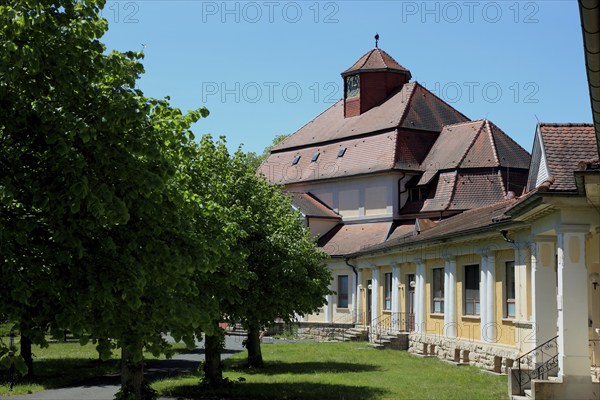 Spa hall (1910) of the historic spa complex, Terassentherme, Bad Colberg, town with medicinal spring spa, Heldburger Land, Heldburg, Hildburghausen district, Thuringia, Germany, Europe