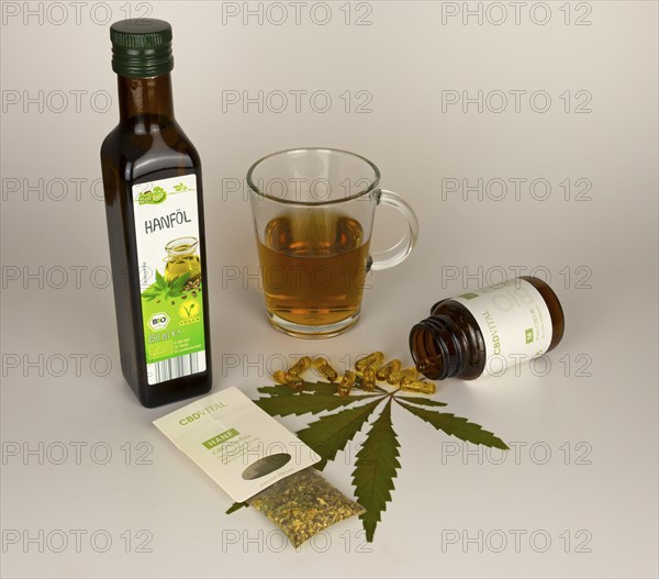 Hemp, cannabis, hemp oil, CBD hemp tea, CBD hemp capsules