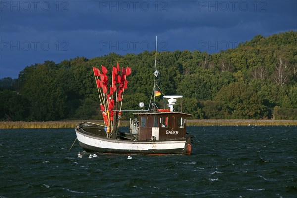 Fishing boat near Reddevitz, Rügen Island, Mecklenburg-Western Pomerania, Germany, Europe