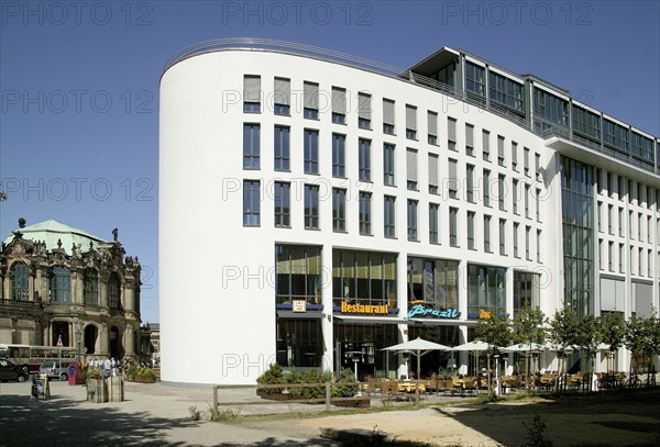 The Haus am Zwinger was built as a modern new building on part of the site of St Sophia's Church