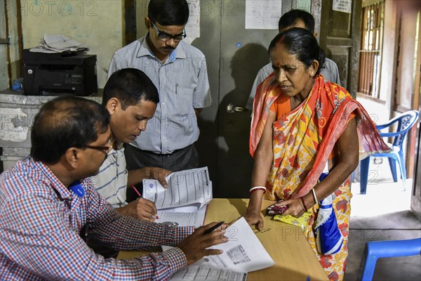 People claiming with documents at NRC Seva Kendra, whose names were excluded from the complete draft in Guwahati, Assam, India on Tuesday, September 25, 2018. The process of filing claims and objections for 40 lakh people, who were left out in the complete draft of the National Register of Citizens (NRC) in Assam, starts from 25 September 2018