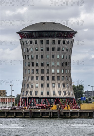 Administration building of heavy-duty crane expert Mammoet Nederland B.V in Schiedam, on the Meuse, Netherlands