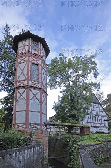 Water tower, spa garden, Bad Münster am Stein-Ebernburg, Bad Kreuznach, Rhineland-Palatinate, Germany, Europe