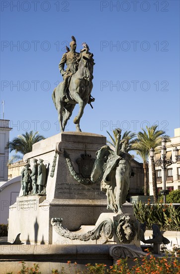 Statue of General Miguel Primo de Rivera, Plaza del Arenal, Jerez de la Frontera, Spain, Europe