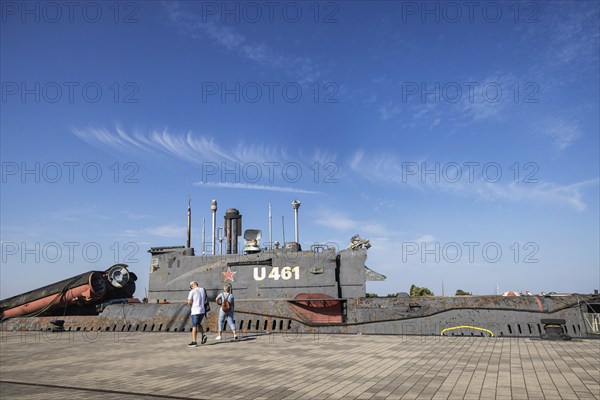 Submarine JULIETT U-461, former Russian submarine, tourist attraction in the Maritime Museum Peenemünde, Usedom Island, Mecklenburg-Western Pomerania, Germany, Europe