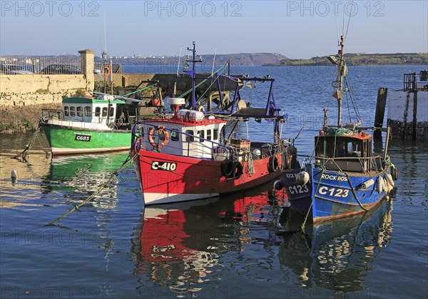 Fishing boats in the harbour at Cobh, County Cork, Ireland, Irish Republic, Europe