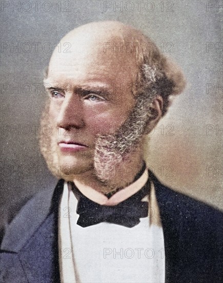 Thomas Hughes, 1822-1896, English judge and man of letters, From the book The International Library of Famous Literature published 1900, Historic, digitally restored reproduction from a 19th century original, Record date not stated