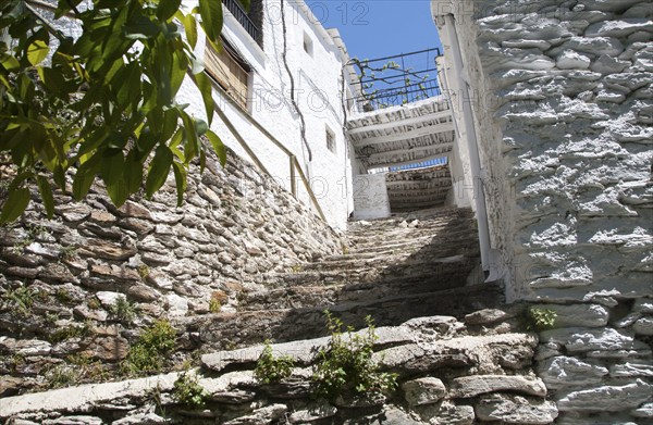 Houses in the village of Capileira, High Alpujarras, Sierra Nevada, Granada province, Spain, Europe