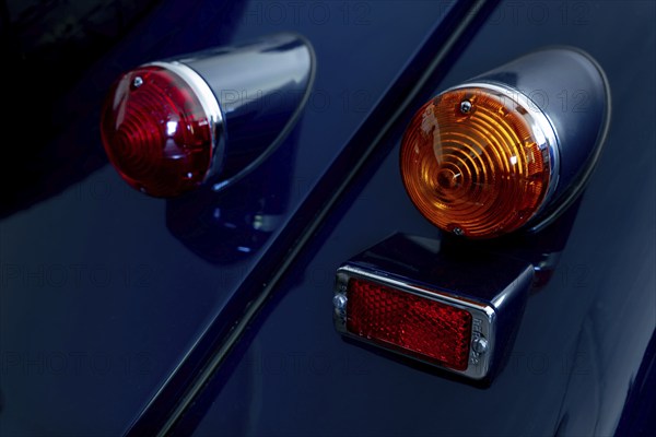 Car Lamps on the Back of a an Old Classic Car in Switzerland